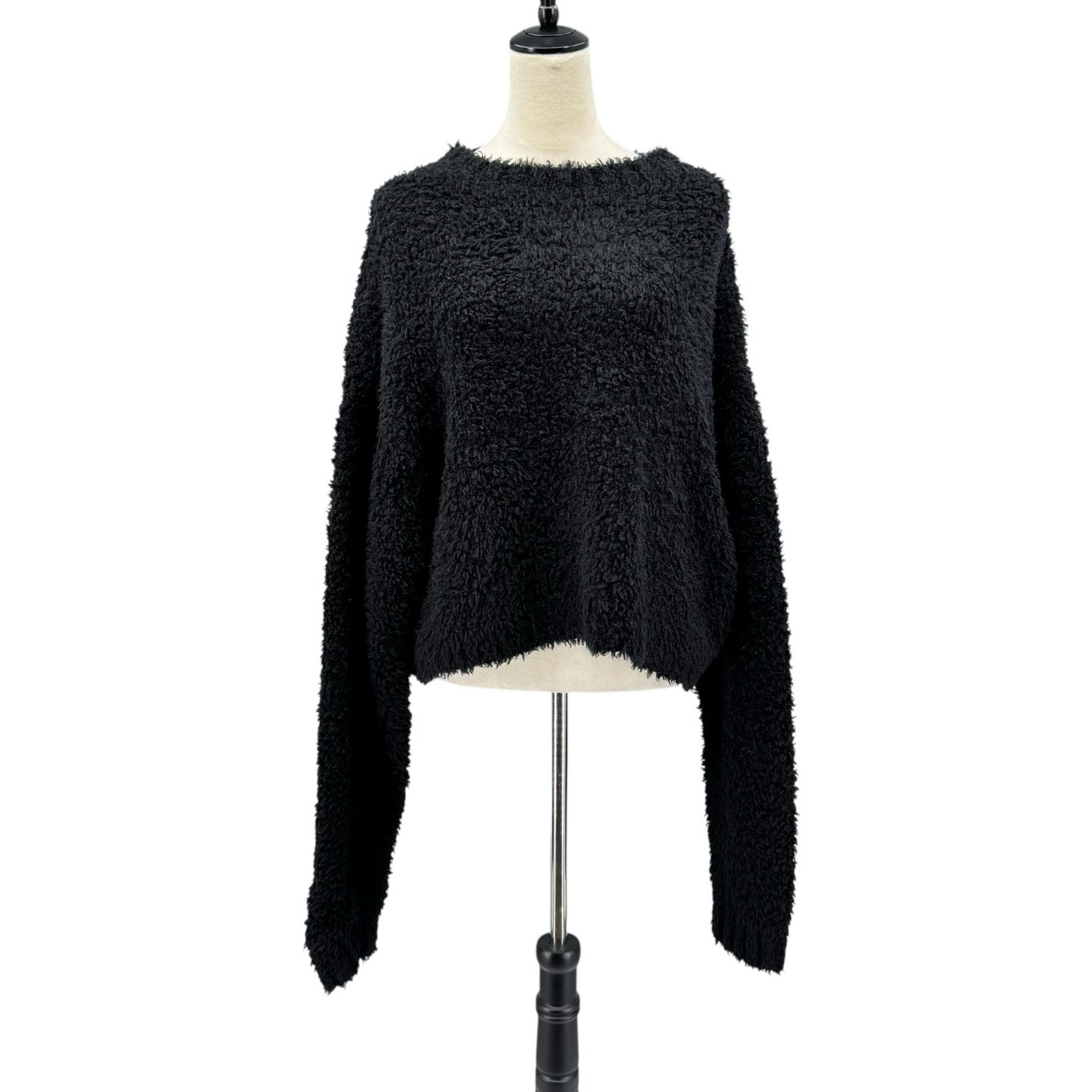 Shoreditch Ski Club Nwt Rocky Cropped Crew Neck Wool Blend Relaxed Fuzzy Sweater — image 2 of 8